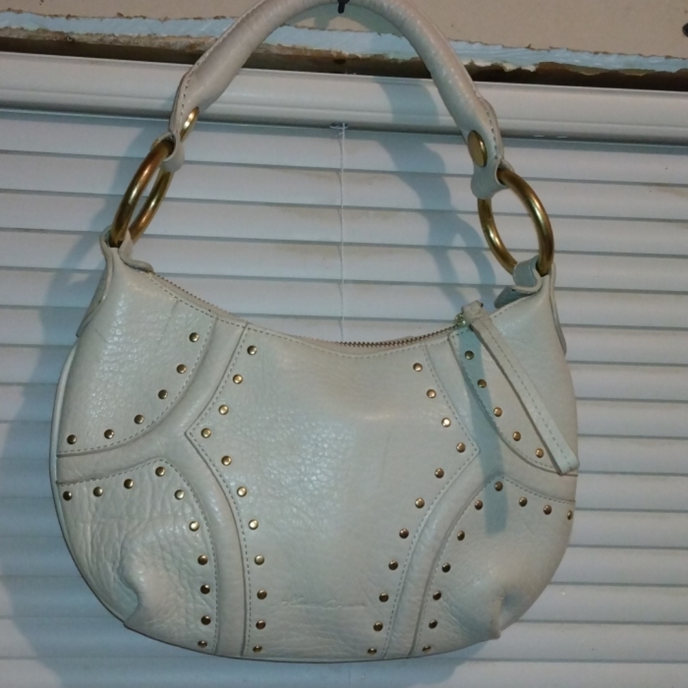 Kenneth Cole New York Cream Studded Crossbody Bag
